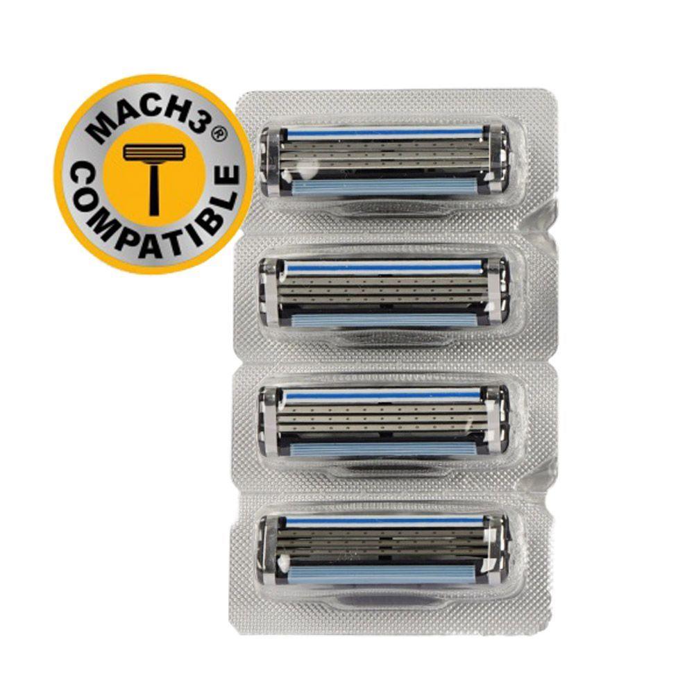 4 repuestos maquina afeitar + after shave brisk Barbasol USA-3