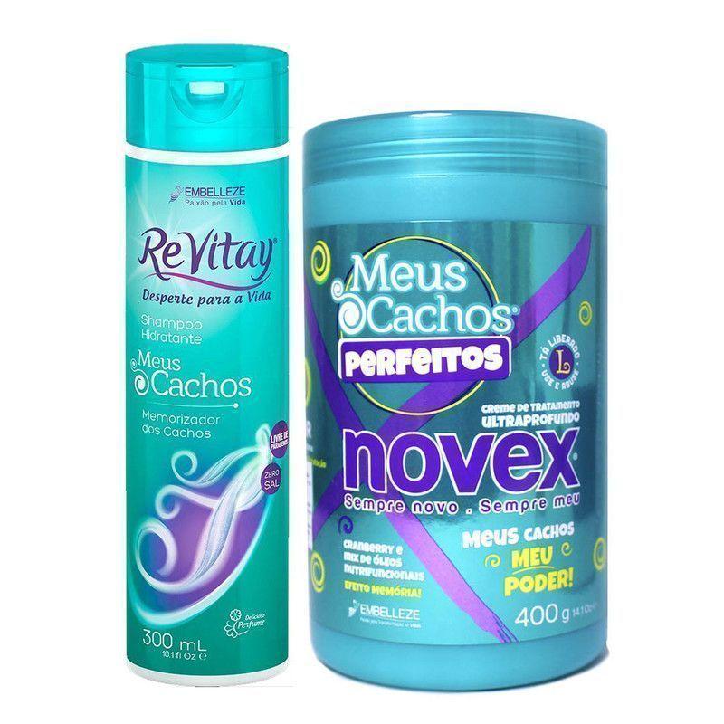 Kit Shampoo Sin Sal + Crema Rulos Brasil Novex-0