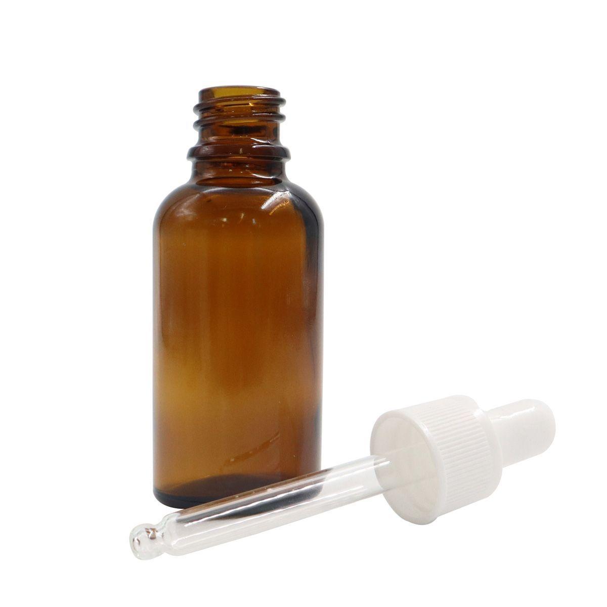 Kit 20 frascos gotero de vidrio 30ml ámbar transparente-2