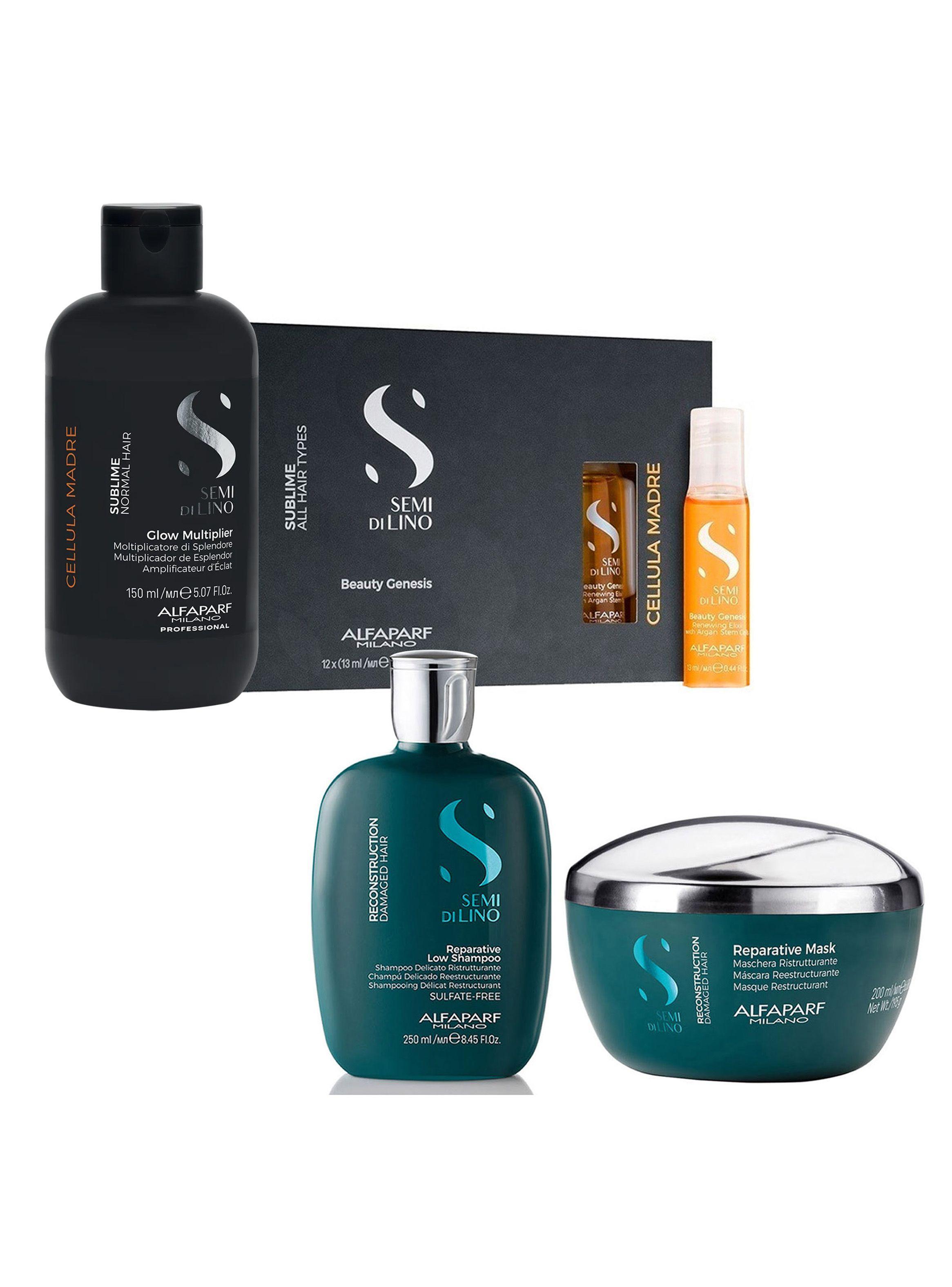 Kit Reconstrucción shampoo + máscara  Alfaparf-0