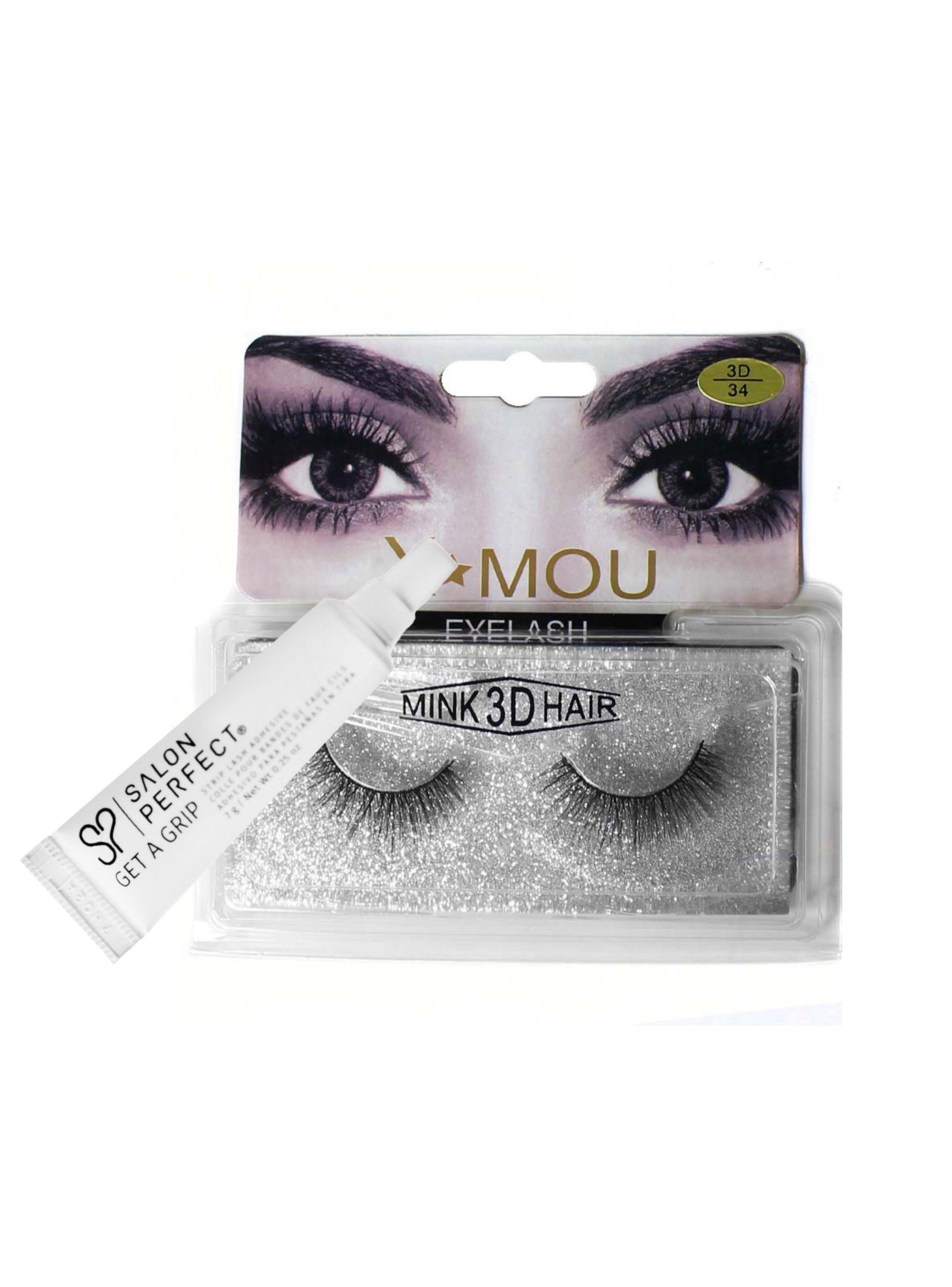 Set pestañas postizas volumen 3D + pegamento Profesional-0