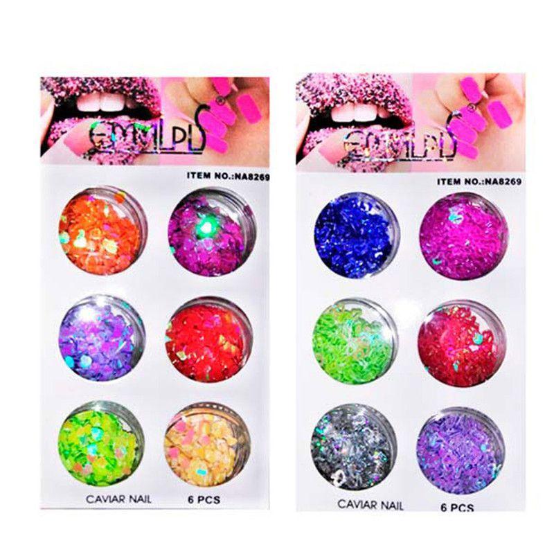 Kit uñas acrílicas tips pegamento y decoraciones CVL -1