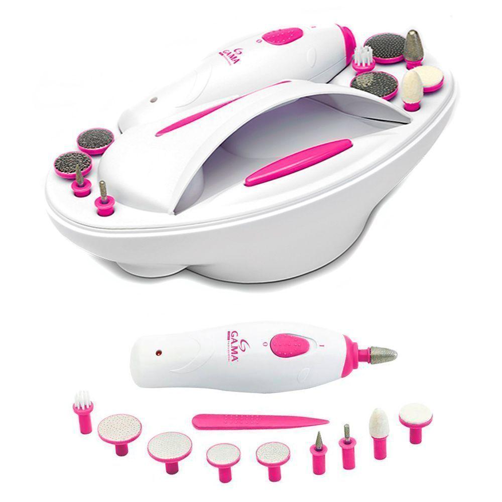 Torno uñas + fresas + secador esmalte + cepillo 11 en 1 Gama-1