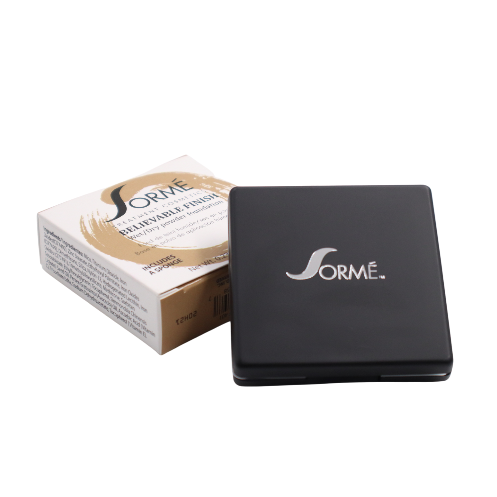 Polvo compacto Sormé base uso húmedo o seco Rosa USA-1