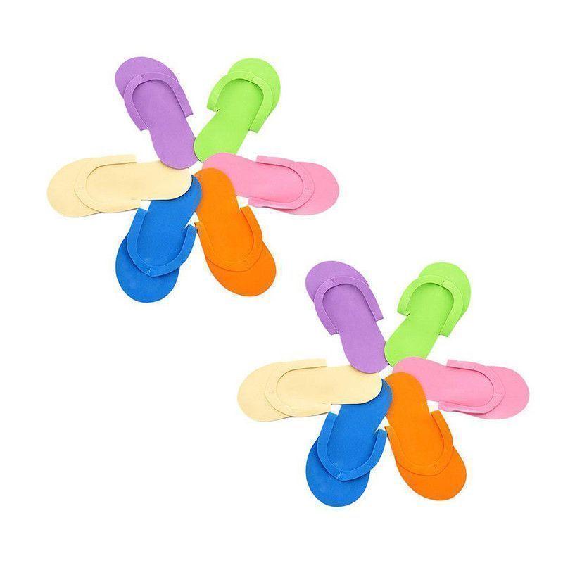 12 Pares Sandalias O Pantuflas Desechables-0