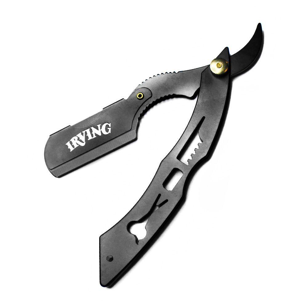 Porta navaja de barbería 3 hojas afeitado acero CVL-0