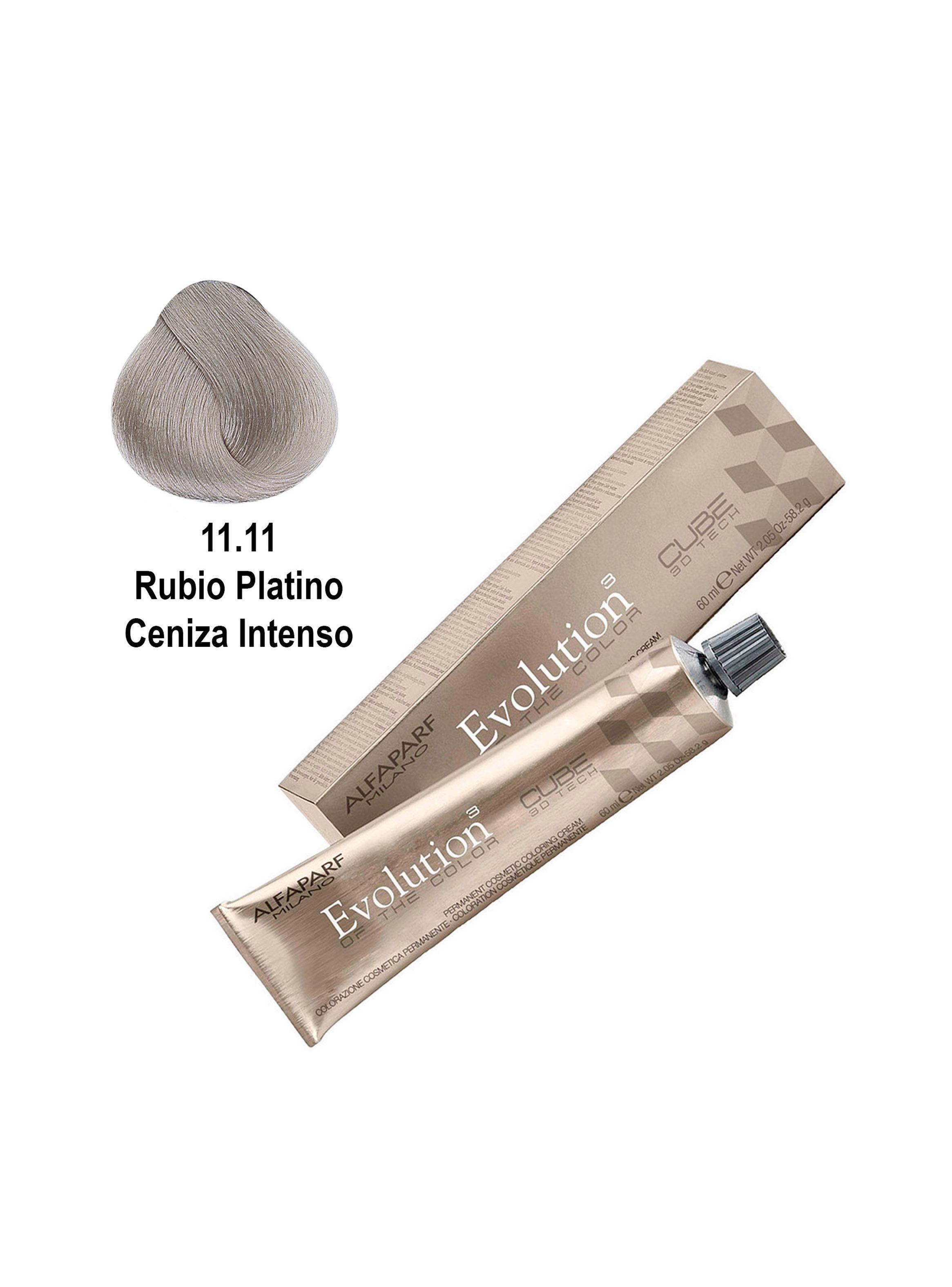 Tintura Profesional Alfaparf Evolution 11.11 + Oxidante Vol.20-2