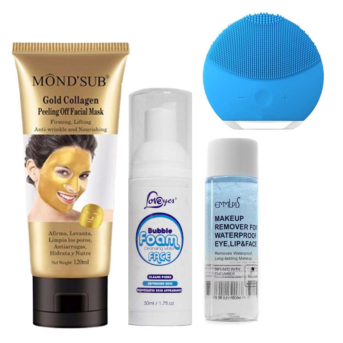 Kit limpieza facial exfoliante desmaquillante mascarilla-0