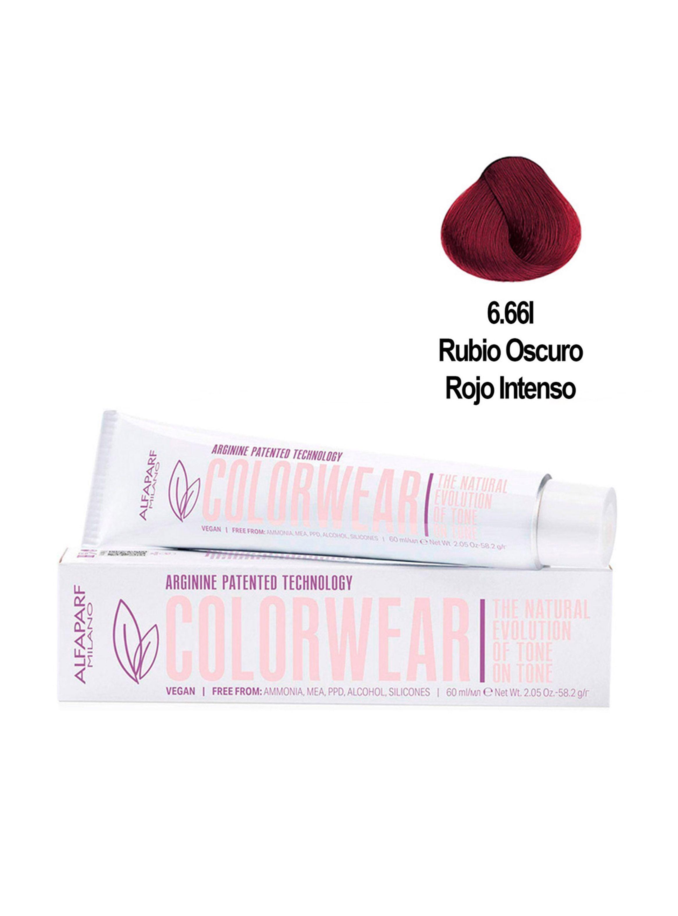 Kit 6 Tintura Vegana ColorWear N°6.66 Alfaparf + 6 agua 20V-2