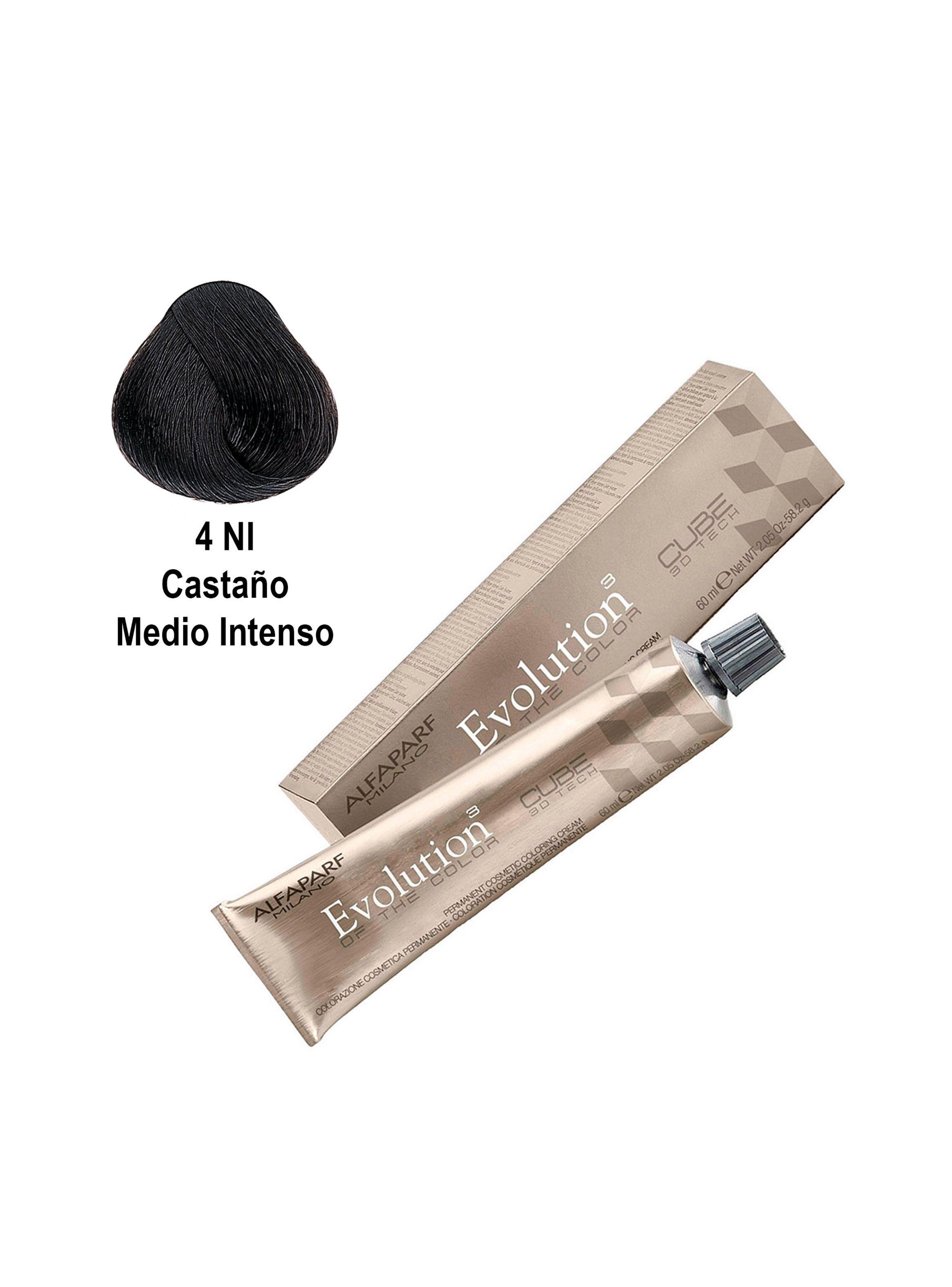 Tintura Profesional Alfaparf Evolution 4NI + Oxidante Vol.20-2