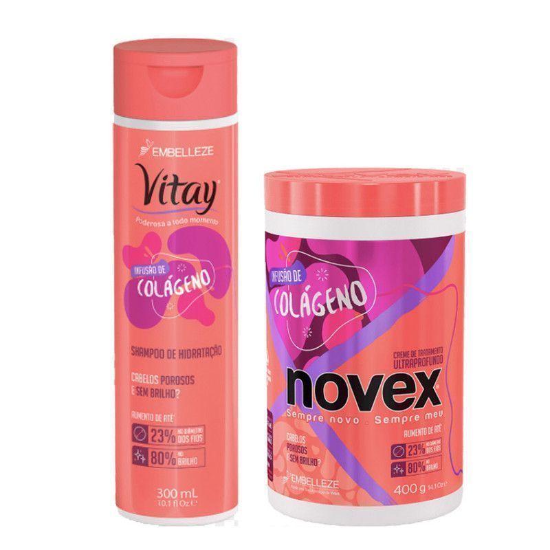 Kit Shampoo Máscara Colágeno Novex-0