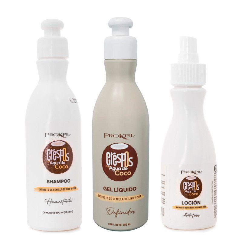 Rutina capilar crespos definidos prokpil shampoo gel loción-0