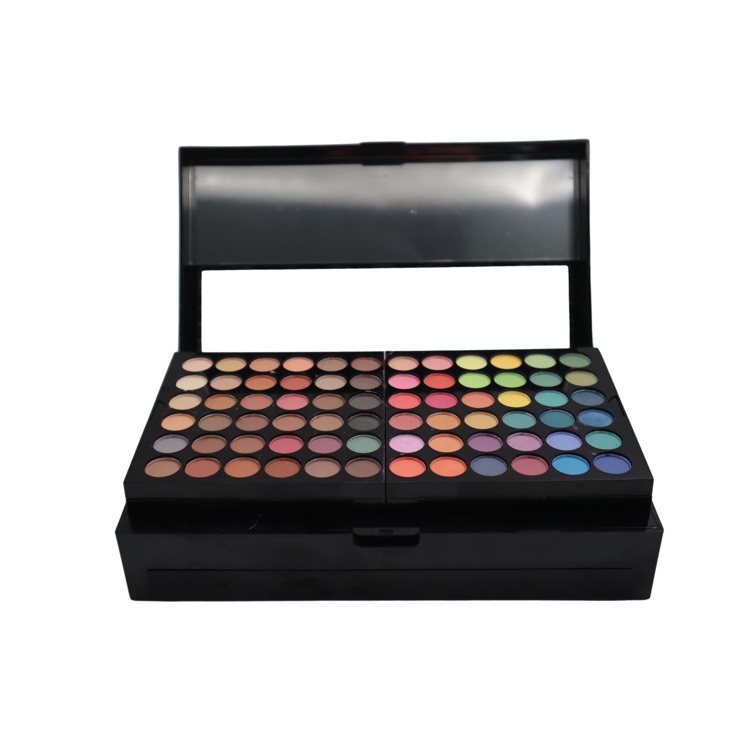 Paleta maquillaje grande sombras labial rubor + set brochas-4