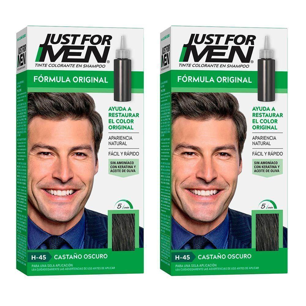 2 shampoo elimina canas 5 minutos Just For Men natural CVL-0