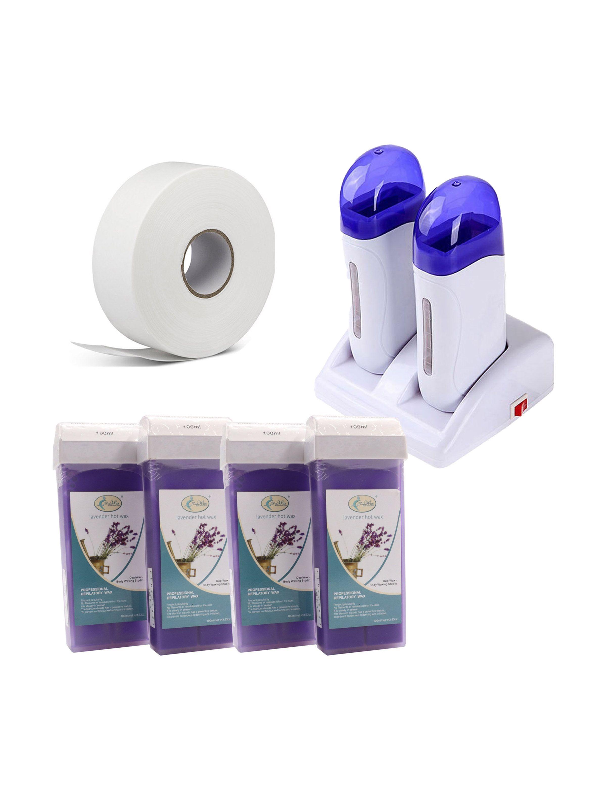 Kit Depilación Roll On Doble + Ceras + Rollo Papel-1