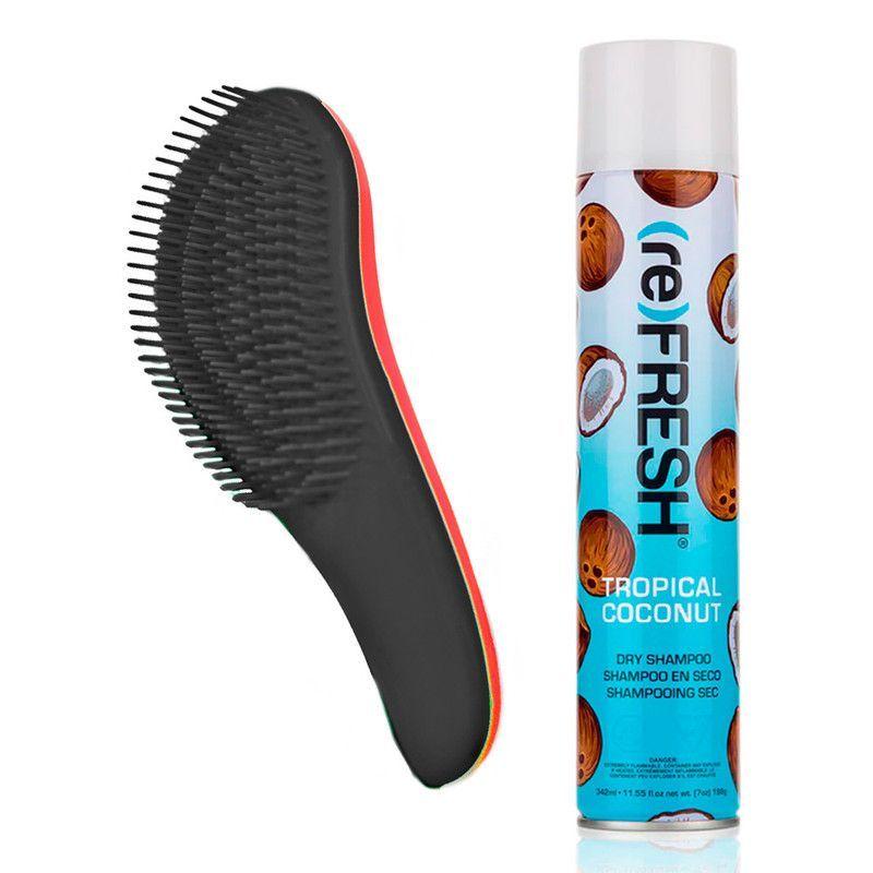 Kit Shampoo seco Refresh Coco sin enjuague 342ml + Cepillo desenredante-0