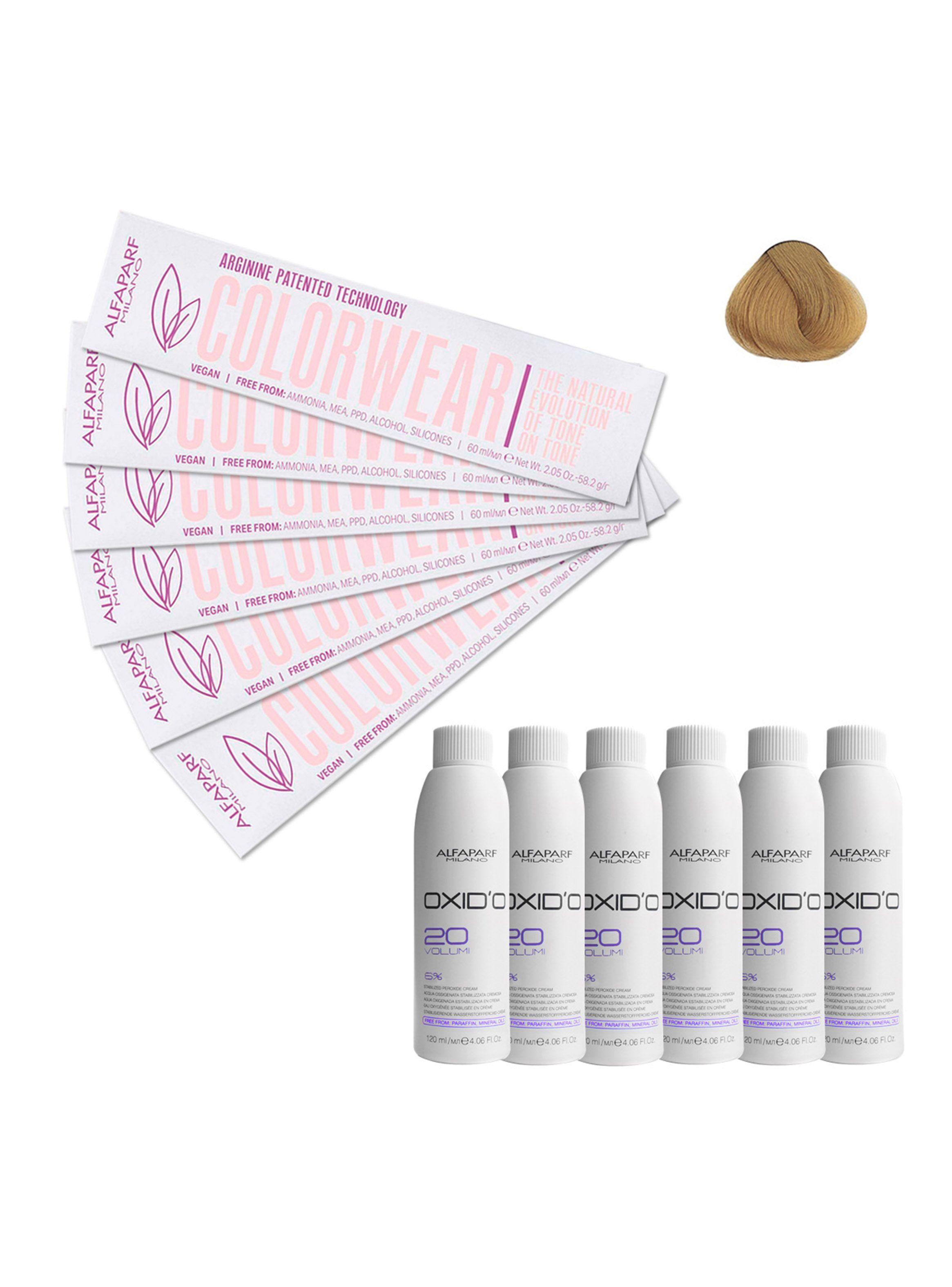 Kit 6 Tintura Vegana Color Wear N°9.13 Alfaparf + 6 agua 20V-0