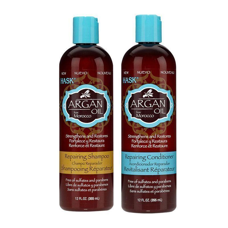 Shampoo SinSal + Acondicionador Argán Hask-0