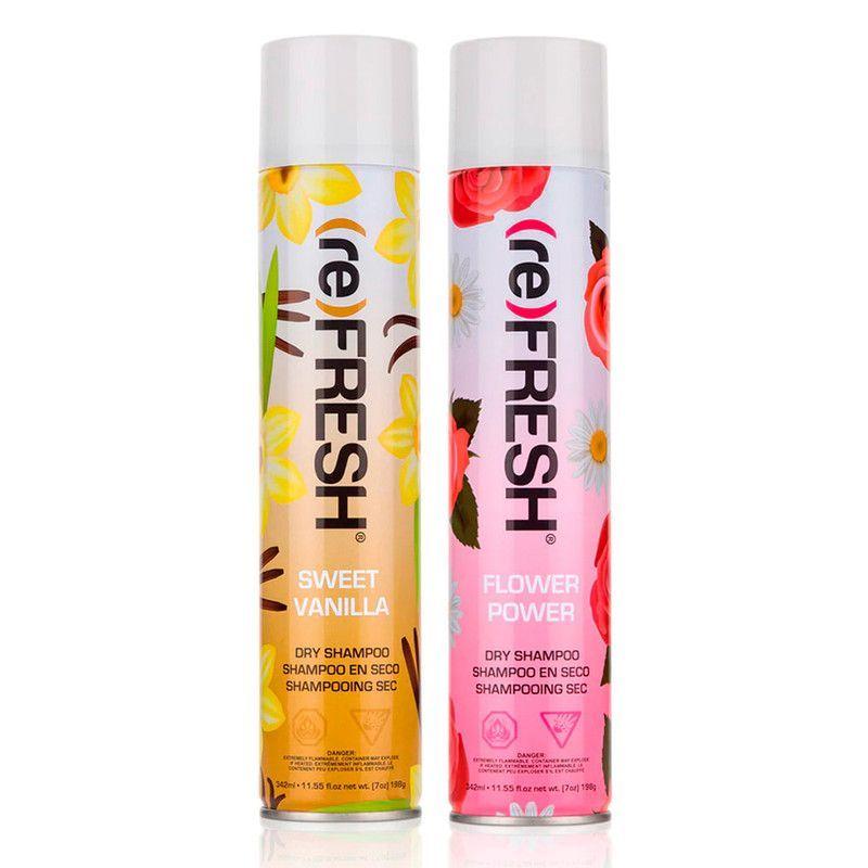 Kit 2 aromas Shampoo seco sin enjuague Refresh CVL Flores y vainilla-0