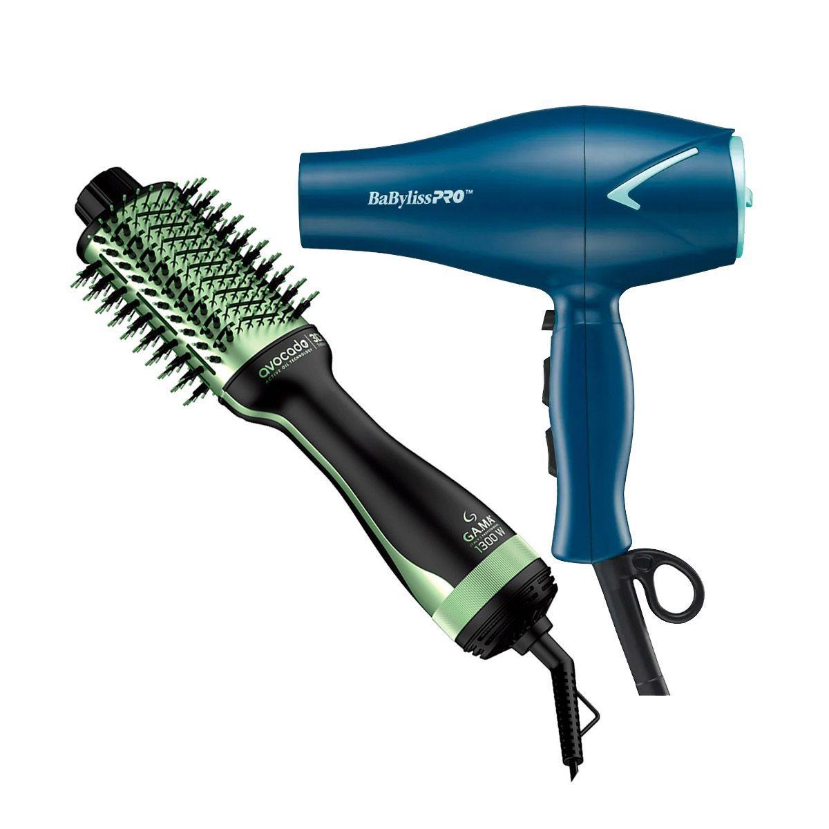 Secador pelo Hip Babyliss + Cepillo eléctrico brushing Gama-0
