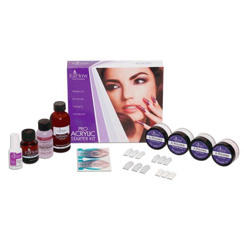 Kit manicure uñas acrílicas pro ezflow + pincel n8 CVL -0
