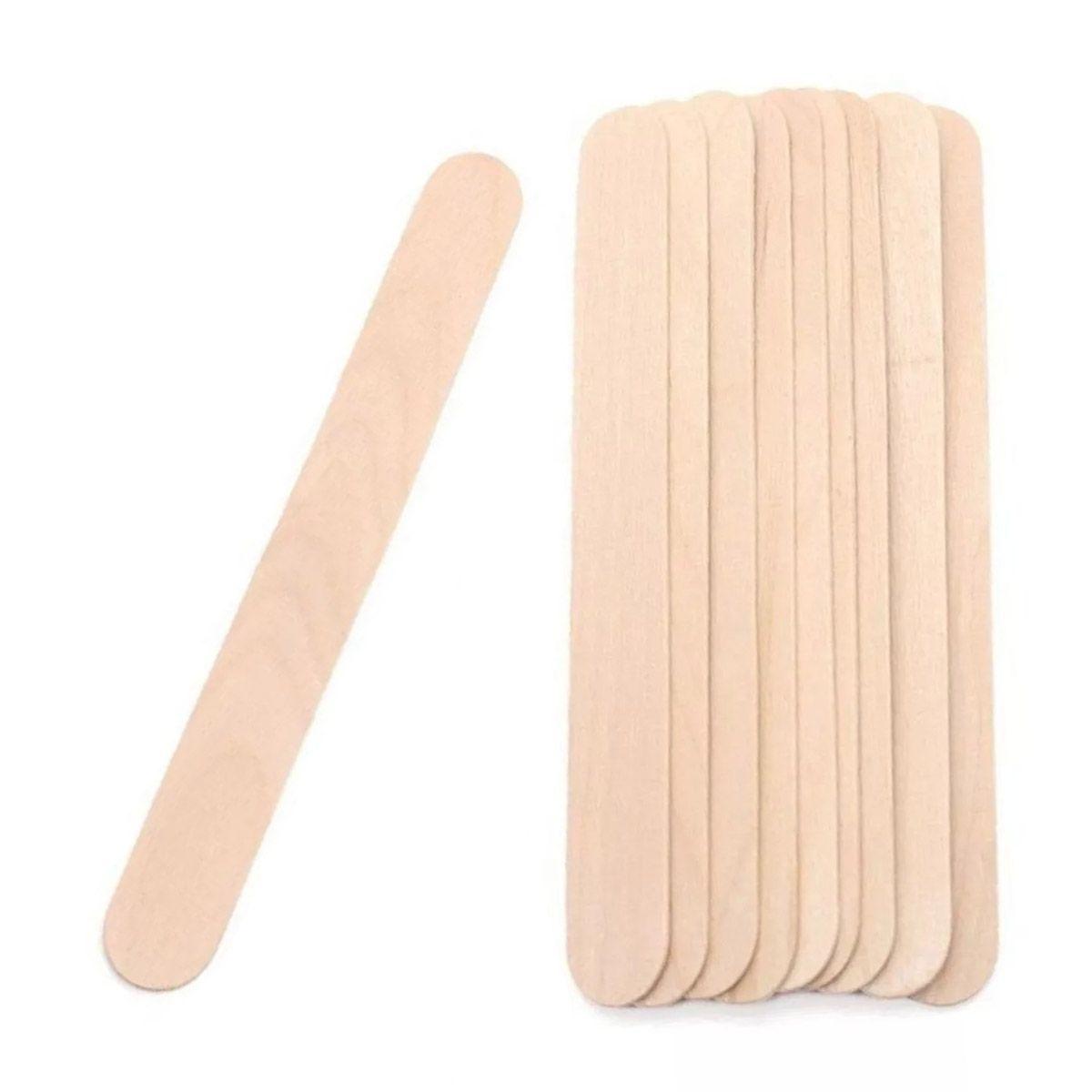 Set 10 paletas de madera para depilación con cera-0