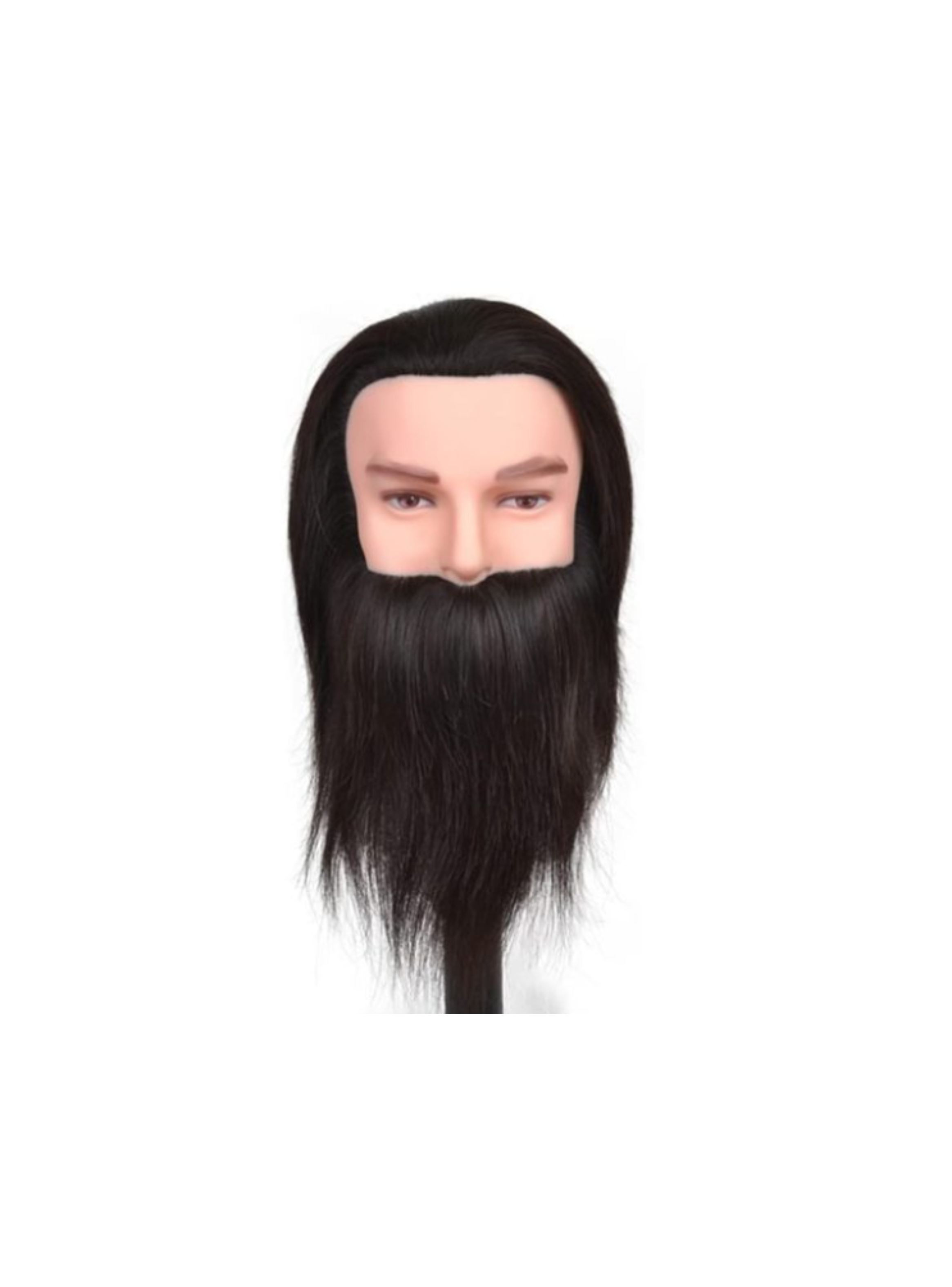Cabeza técnica 100% natural peluquería barberia + soporte-0
