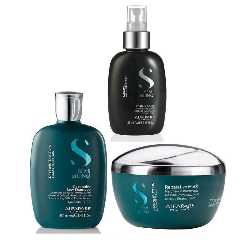 Kit Shampoo + Mascara + Cristal Serum Alfaparf-0