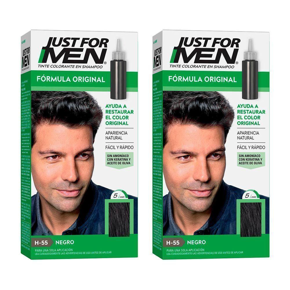 2 shampoo elimina canas 5 minutos Just For Men natural CVL-0