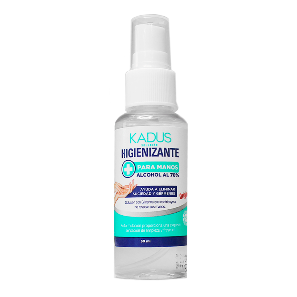 Solución higienizante Kadus para manos Alcohol al 70% 50ml-0