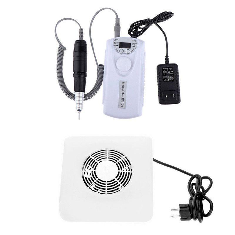 Set torno portátil recargable + aspiradora manicure CVL -0