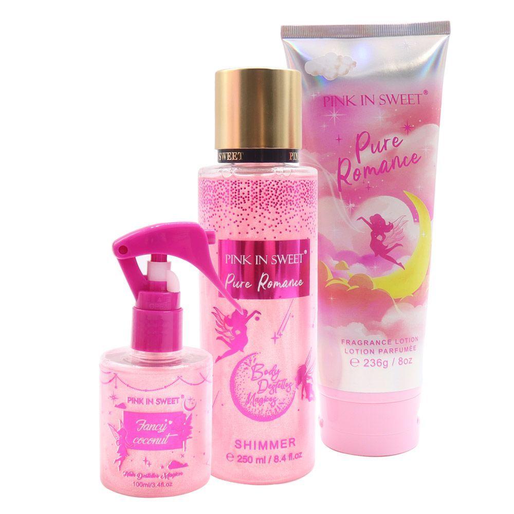 Kit polvo de hada crema splash corporal brillo capilar fruta-1