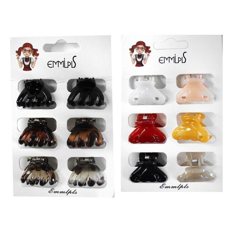 Set 12 Mini pinches tiburón de cabello Surtidos-0