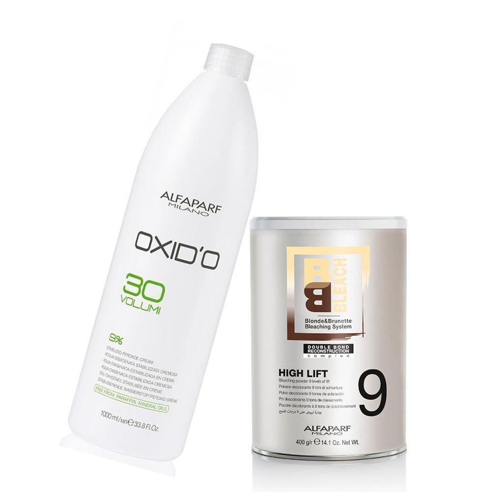 Kit Alfaparf decolorante Bb Bleach aclara 9 tonos Complex, ideal para aclarados fuertes.-0