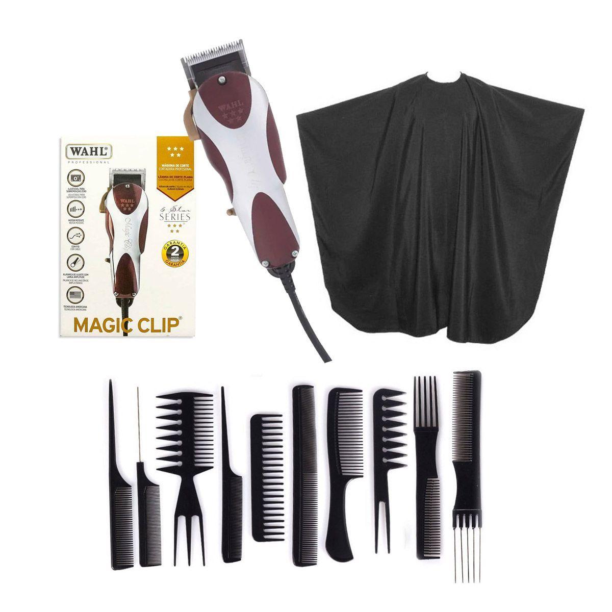 Cortapelo Profesional Wahl + capa de corte y set peinetas-0