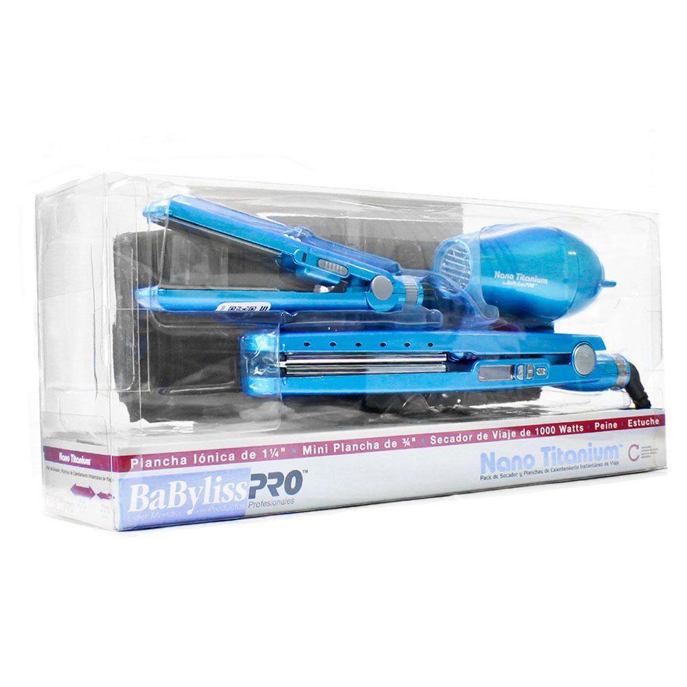 2 planchas + secador protector térmico Babyliss shampoo seco-1