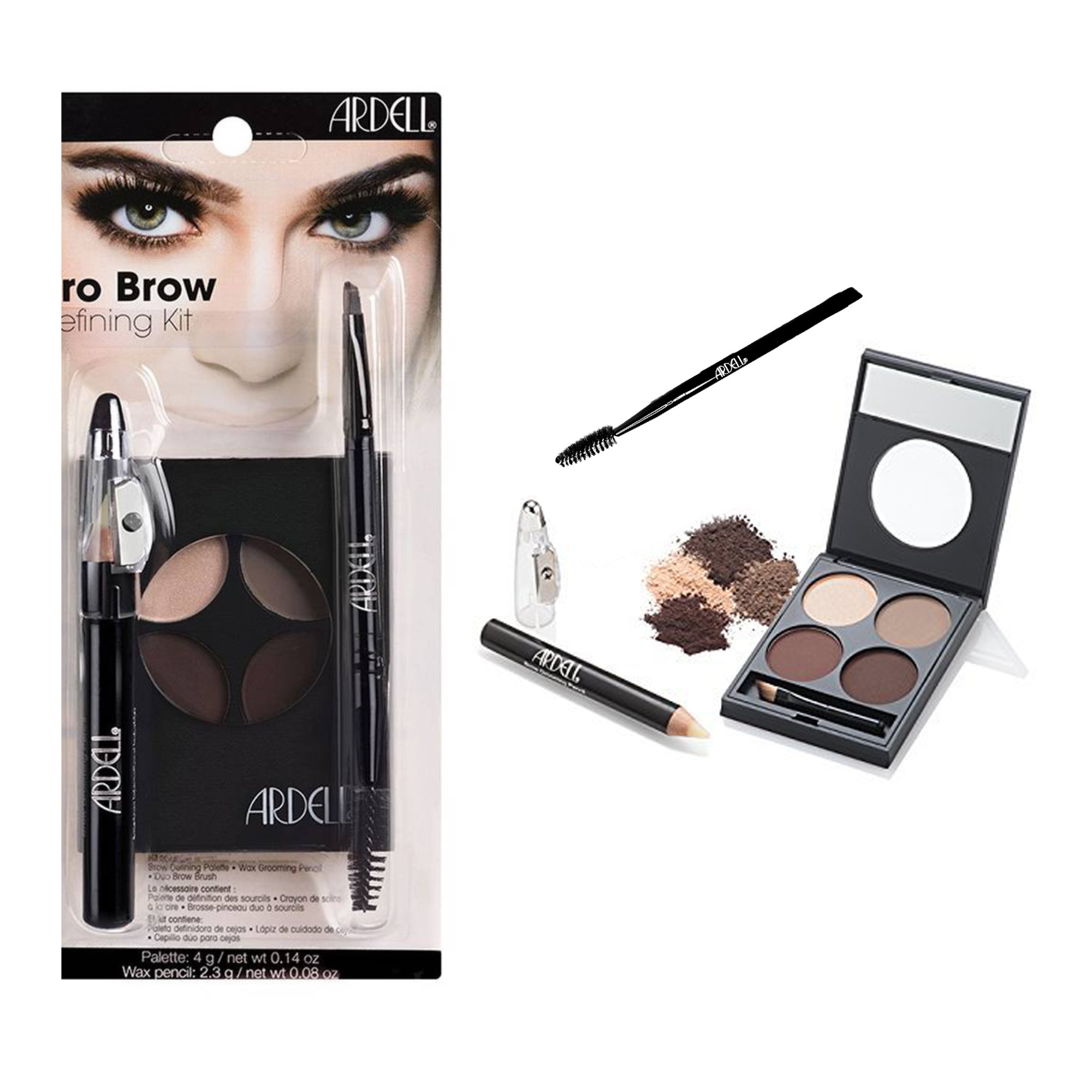 Máscara pestaña waterproof fibras volumen + maquillaje cejas-3