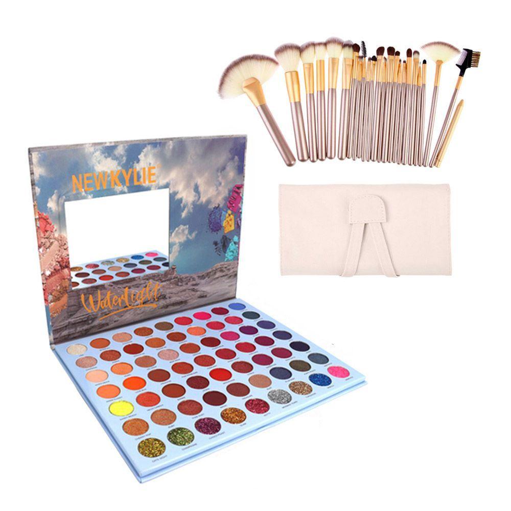 Paleta grande 63 sombras + 24 brochas maquillaje CVL-0