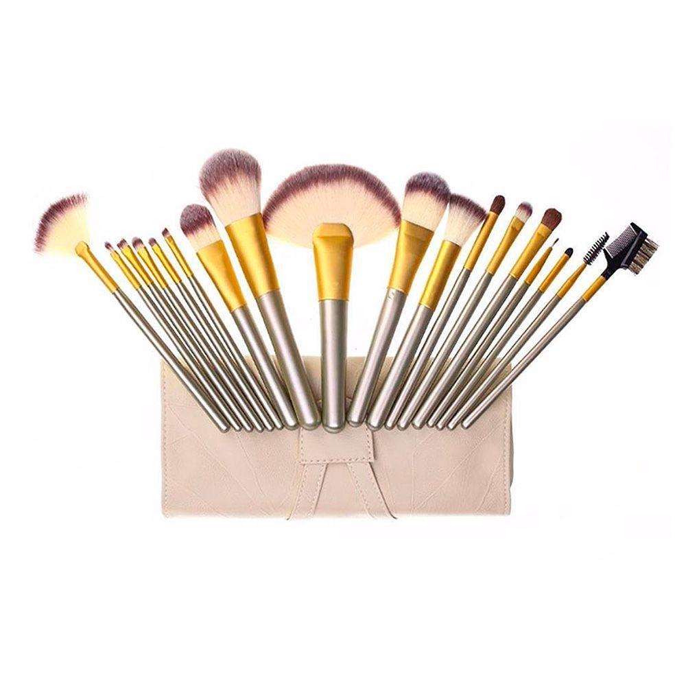 Paleta grande sombras brillo matte + 18 brochas maquillaje CVL-2