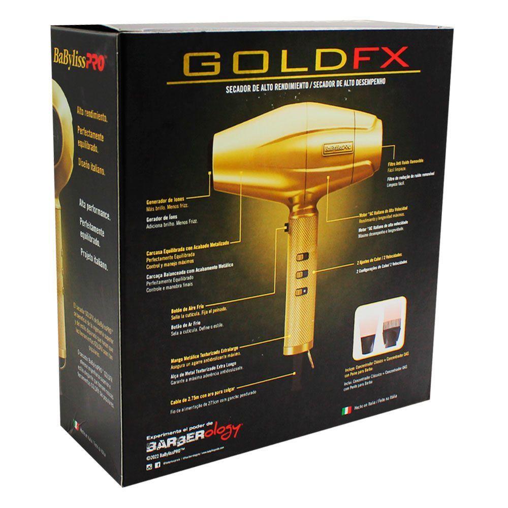 Secador de pelo Babyliss Pro Gold FX barberia 2000w Italia-6
