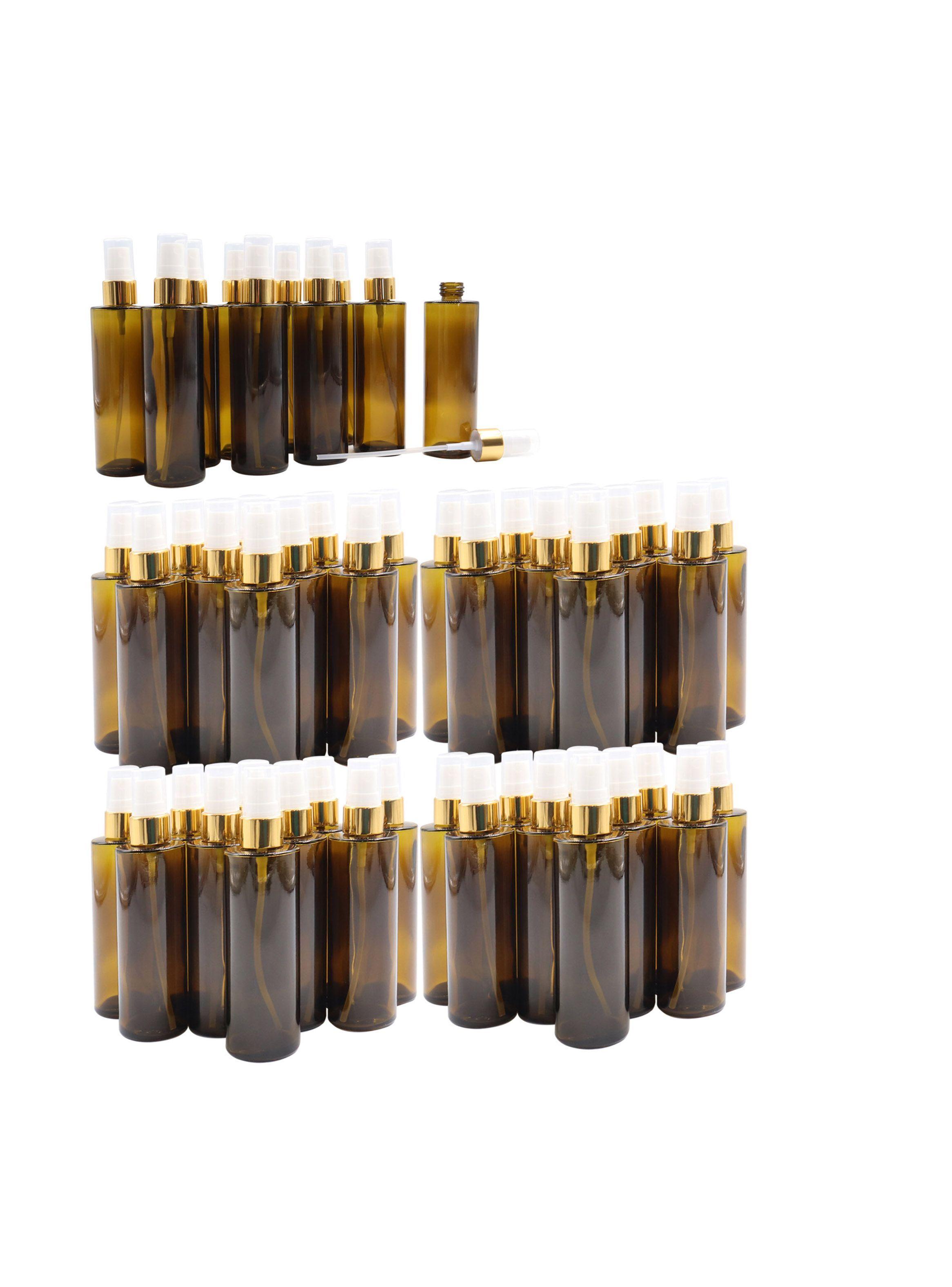 Kit 50 botellas de vidrio atomizador Spray 100ml ambar-0