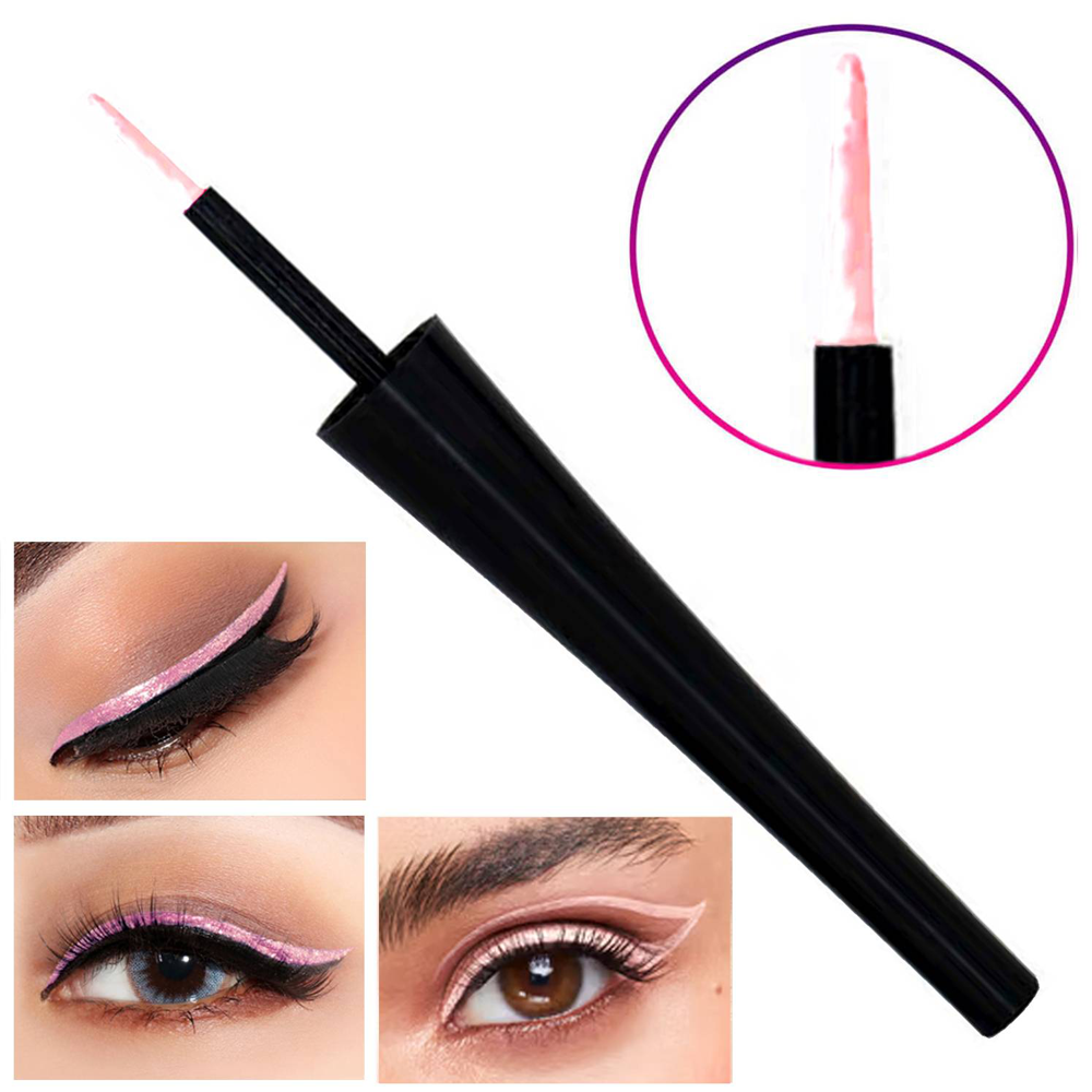 Delineador de Ojos metalizado watherproof Color Style Rosado-4