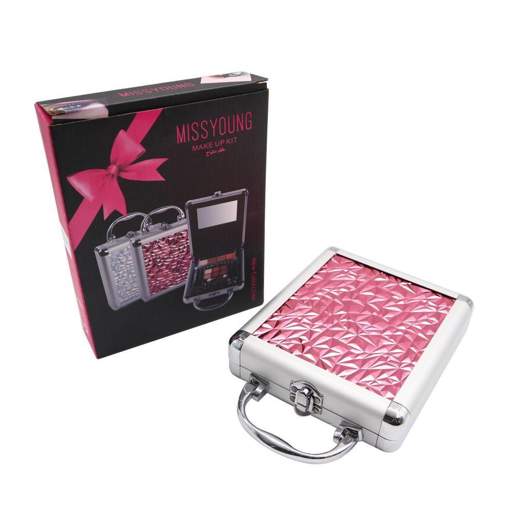 Maleta de maquillaje sombras labial y contorno con espejo-5