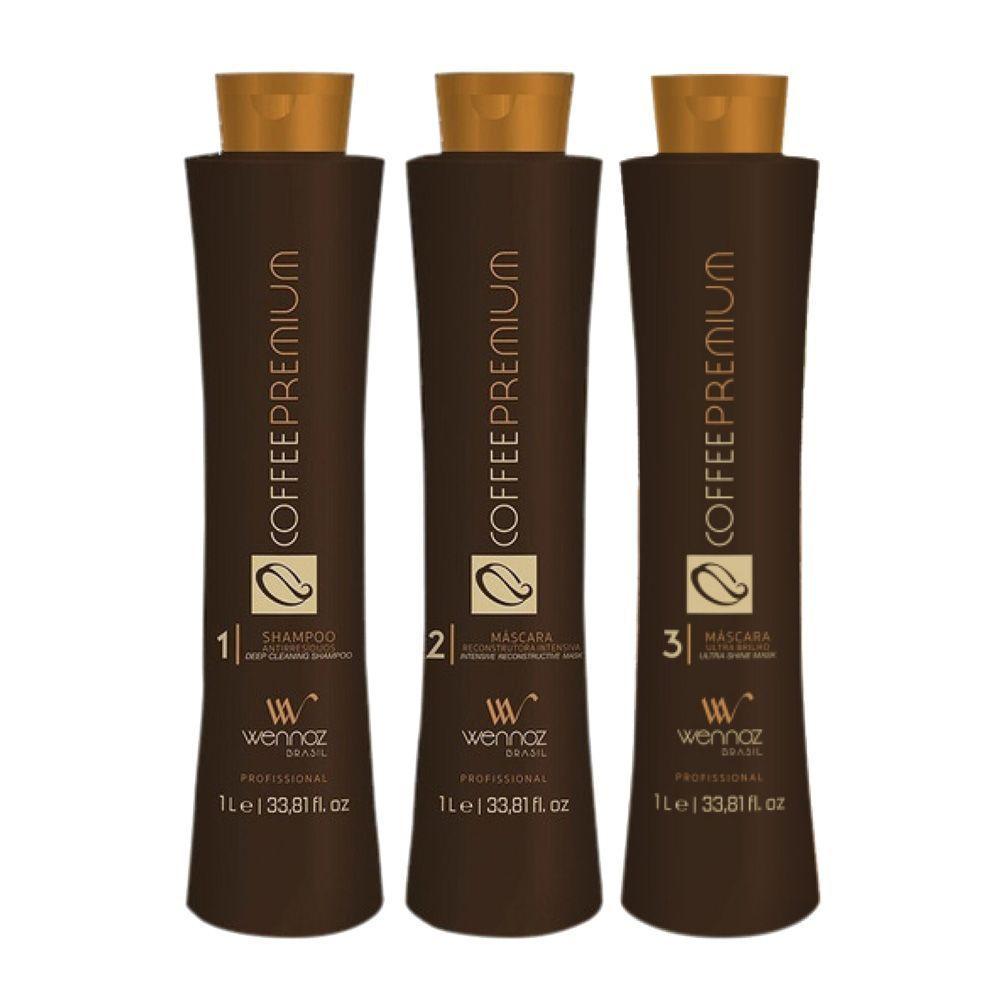 Kit keratina alisante Coffee Premium sin formol paso 1-2-3-0