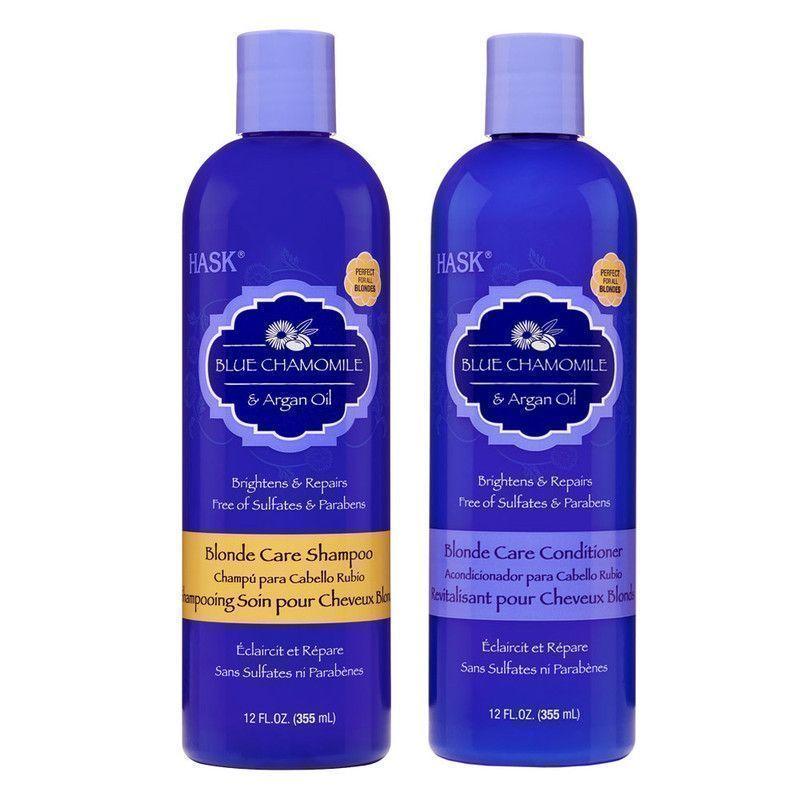 Shampoo Matizador Acondicionador Violeta Azul Hask Argan Cvl-0