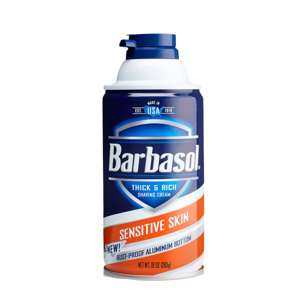 Crema espuma de afeitar rostro cara Barbasol piel sensible-0
