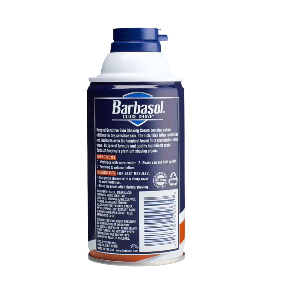 Crema espuma de afeitar rostro cara Barbasol piel sensible-1