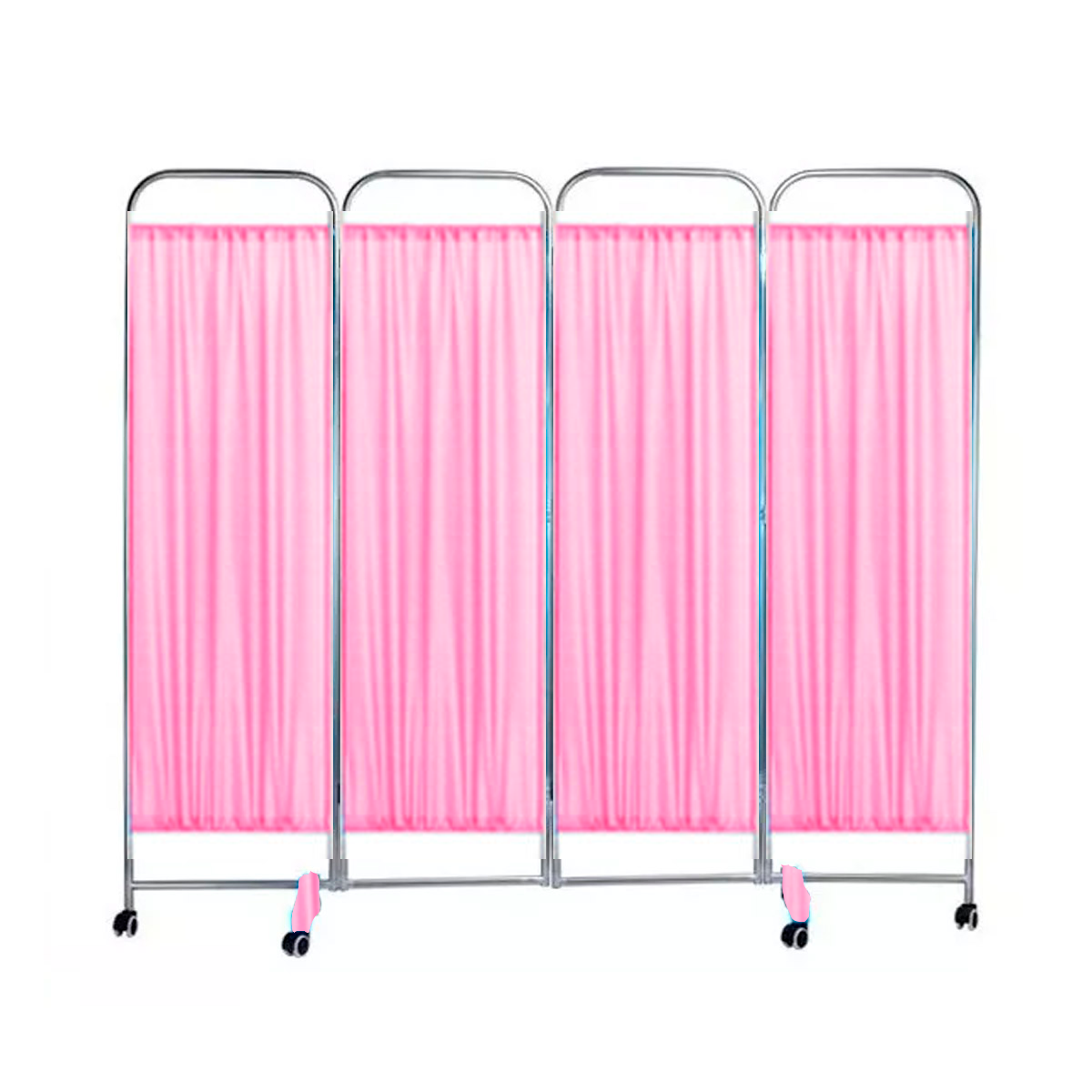 Biombo clínico plegable 4 cuerpos portátil-2