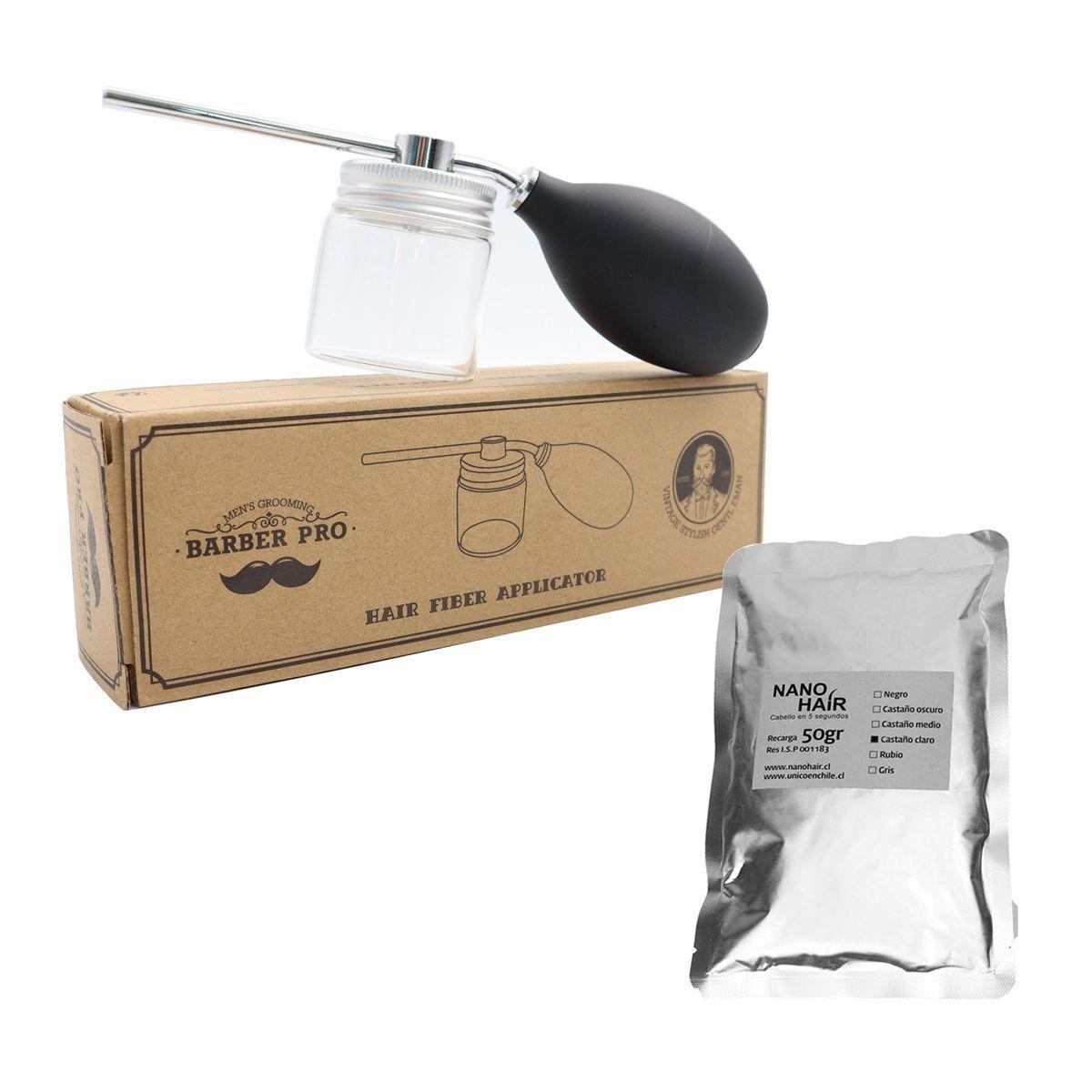 Aplicador de fibras capilares + recarga fibras Castaño claro-0