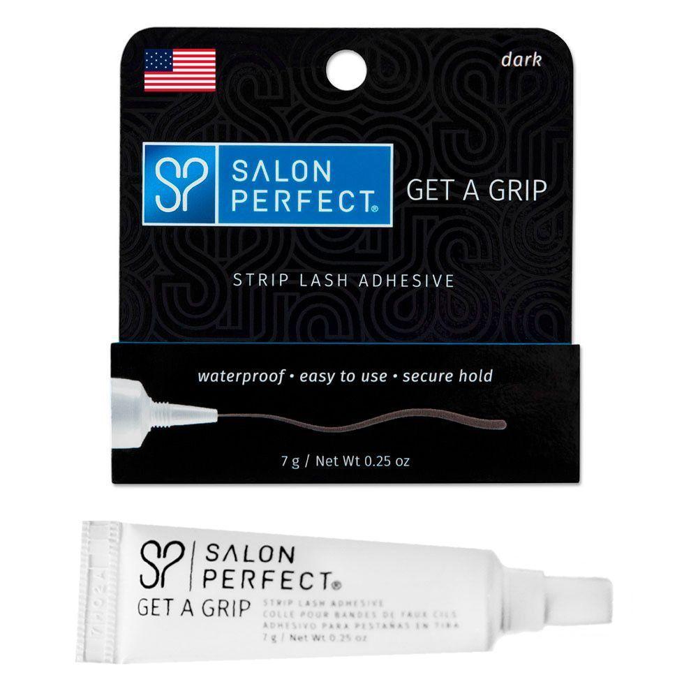 5 pares pestañas naturales tira + pegamento negro waterproof Salon Perfect 614-2